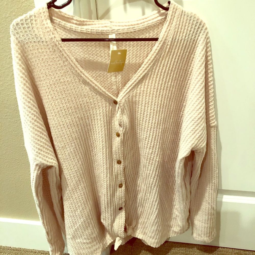 Cream sweater from ModBoutique